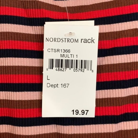 Elodie Striped Ruffle Strap Bodysuit - NWT! - Picture 7 of 7